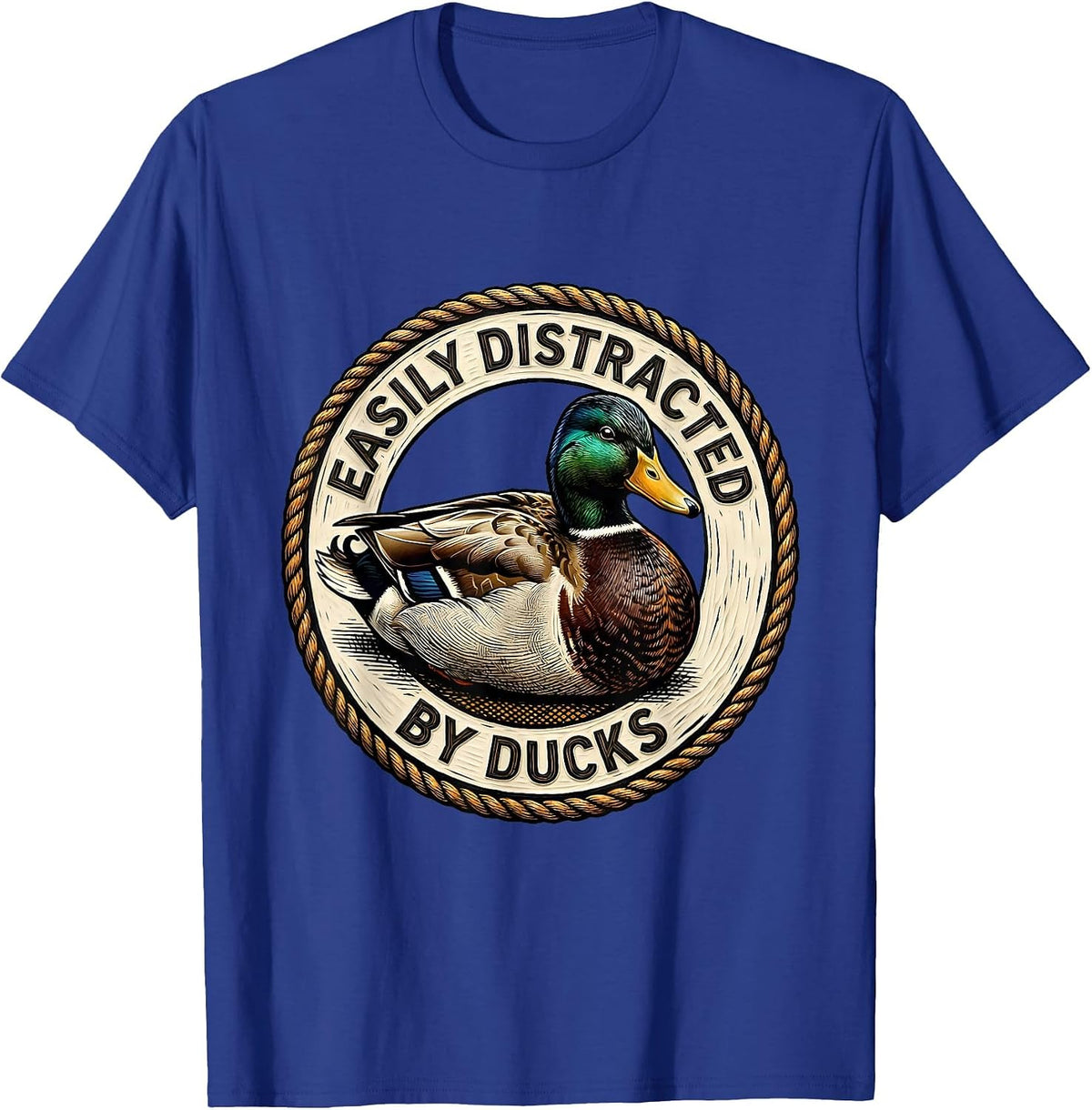 Men's Easily Distracted By Ducks Funny Duck Lover T-Shirt - Royal Blue