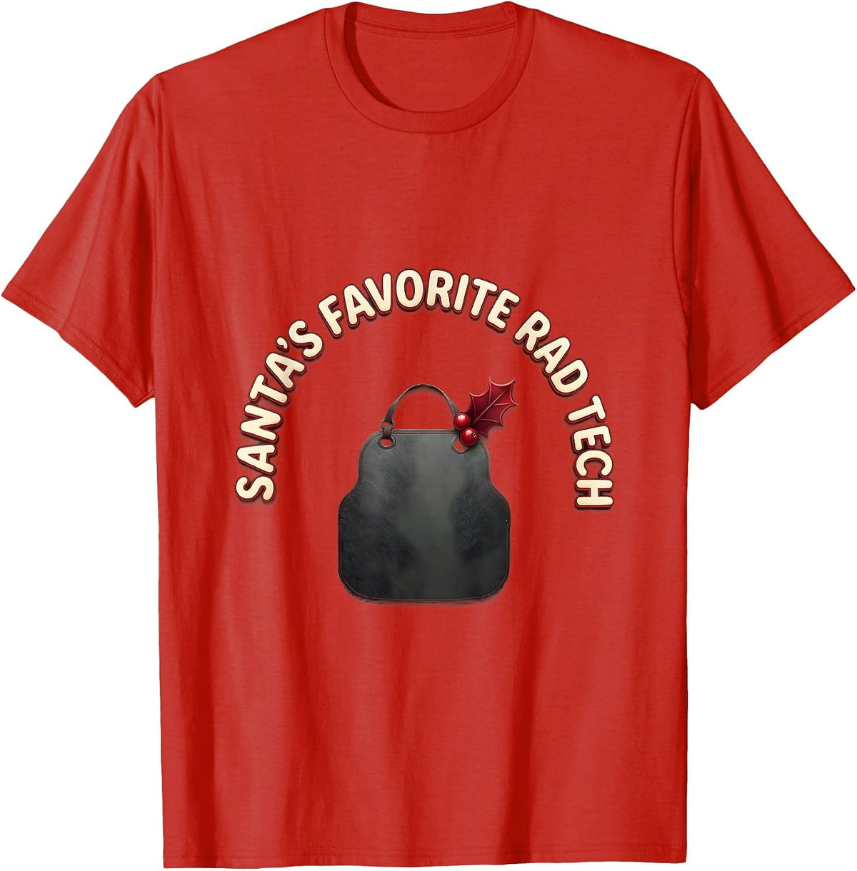 Men's Santa's Favorite Rad Tech Funny Radiology Tech Christmas T-Shirt - Red