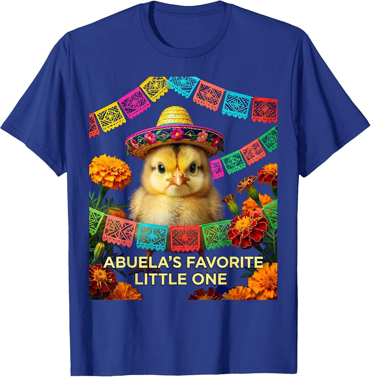 Abuela's Favorite Little One Mexico Kids Design T-Shirt - Royal Blue