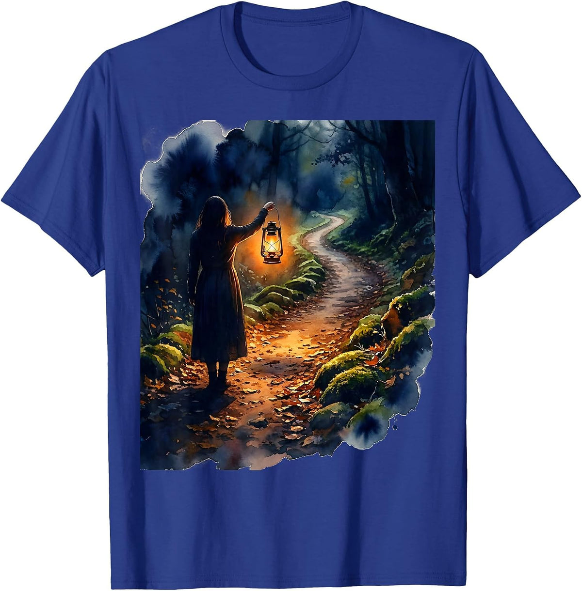 Men's Dear Person Behind Me Lantern Light Path Design T-Shirt - Royal Blue