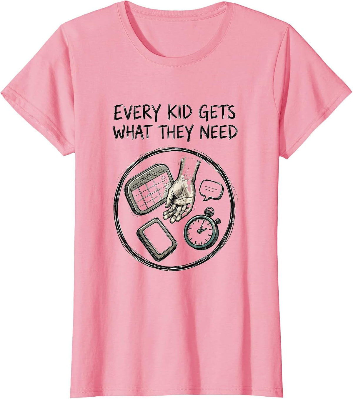 Women's Every Kid Gets What They Need Special Education Teacher SPED T-Shirt - Pink