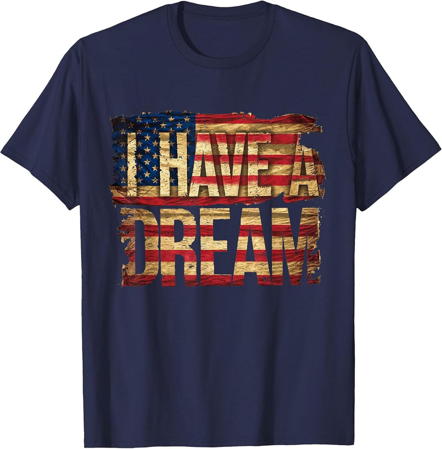 I Have A Dream Martin Luther King Jr Day 1 T-Shirt - Navy Blue