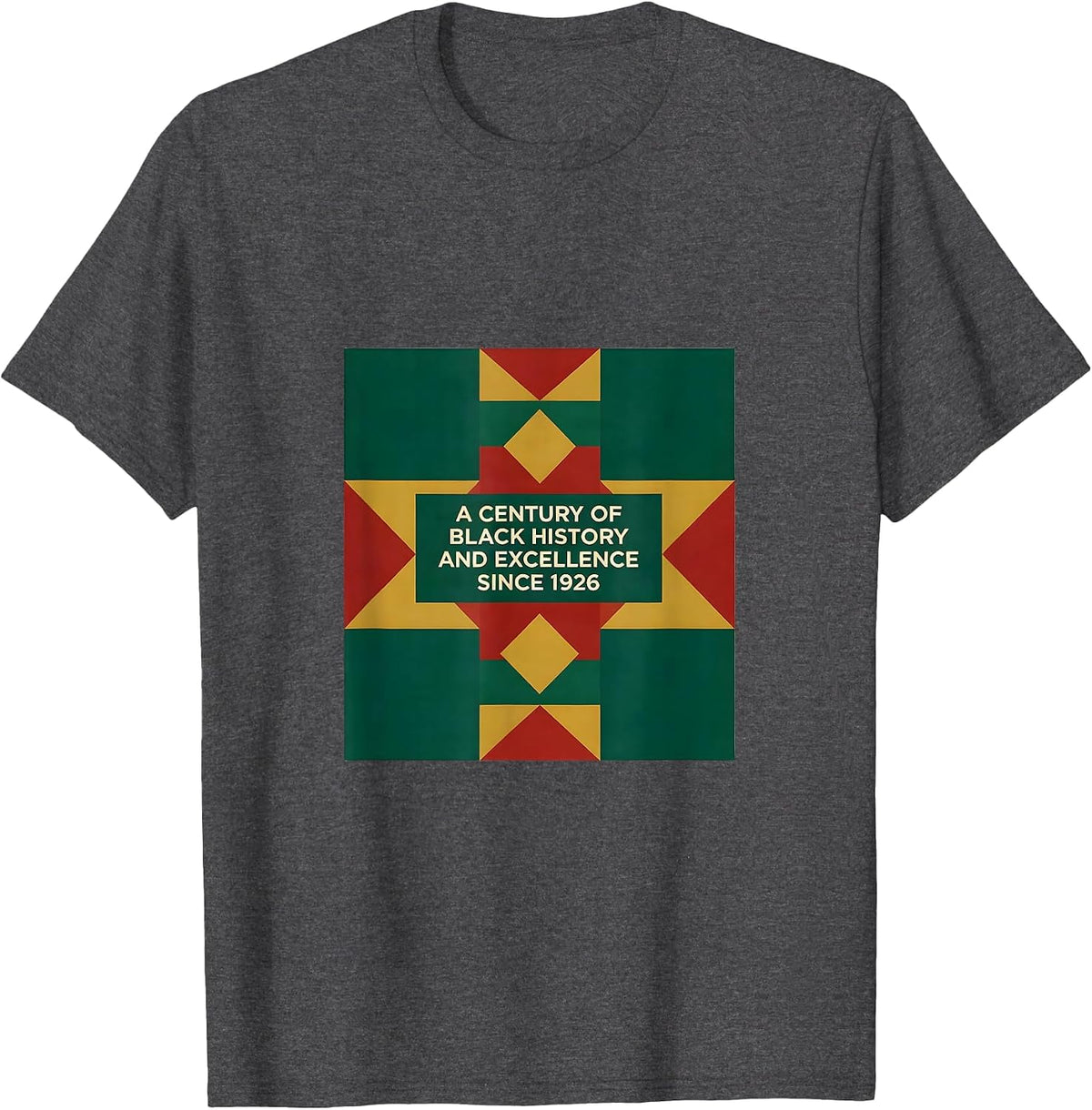 Men's A Century Of Black History And Excellence Since 1926 T-Shirt - Dark Heather Grey