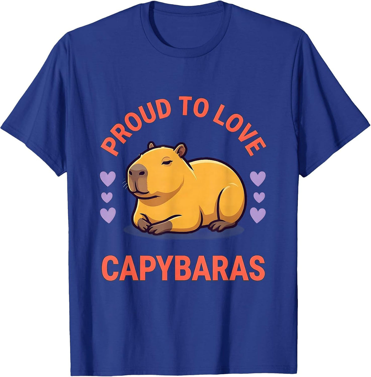 Proud To Love Capybaras Funny Capybara Gamer Meme Humor T-Shirt - Royal Blue
