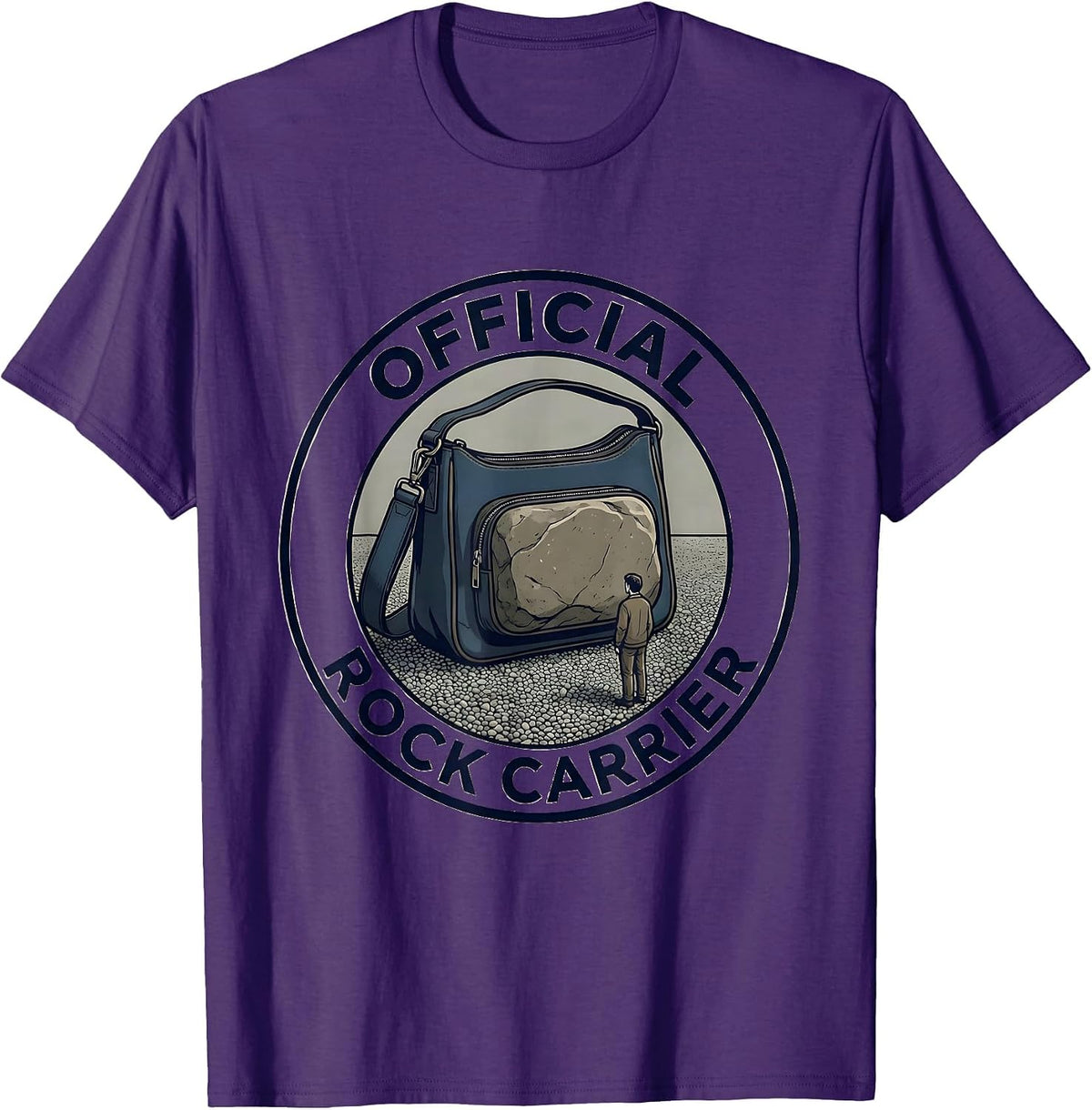 Official Rock Carrier Funny Rock Collector Geology Humor T-Shirt - Purple