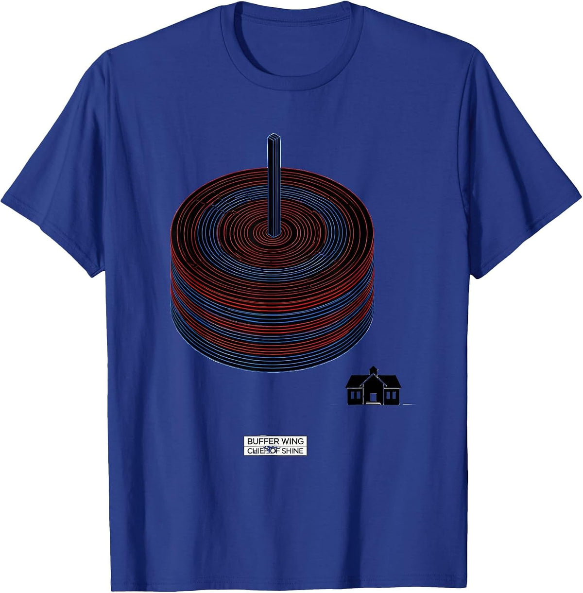Buffer Wing Chief Of Shine Funny School Custodian T-Shirt - Royal Blue