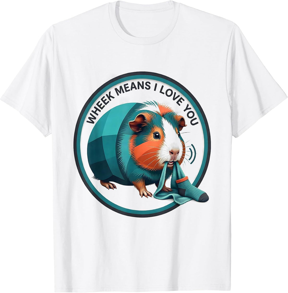 Wheek Means I Love You Funny Guinea Pig Cavy Lover Gift T-Shirt - White
