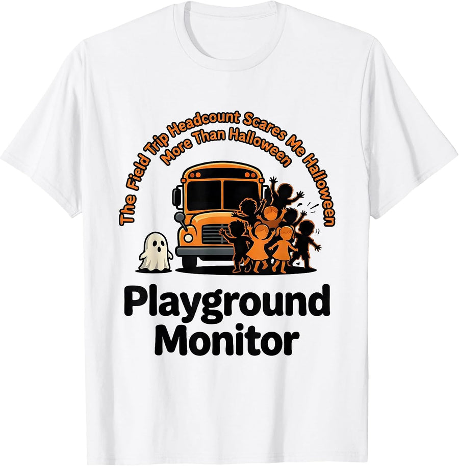 Men's The Field Trip Headcount Scares Me More Than Halloween T-Shirt - White