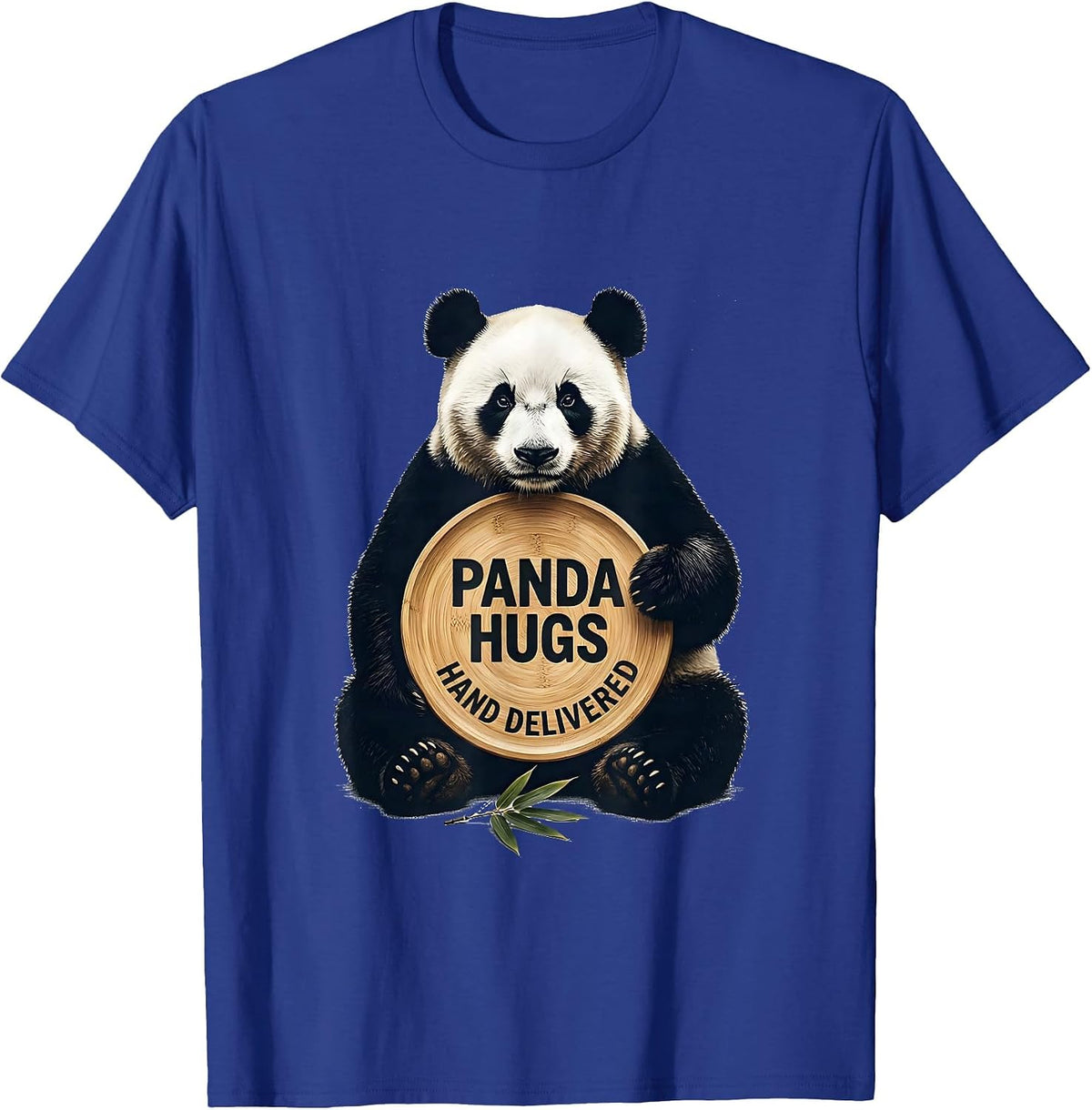 Panda Hugs Hand Delivered Cute Humor Panda Lover Gift T-Shirt - Royal Blue