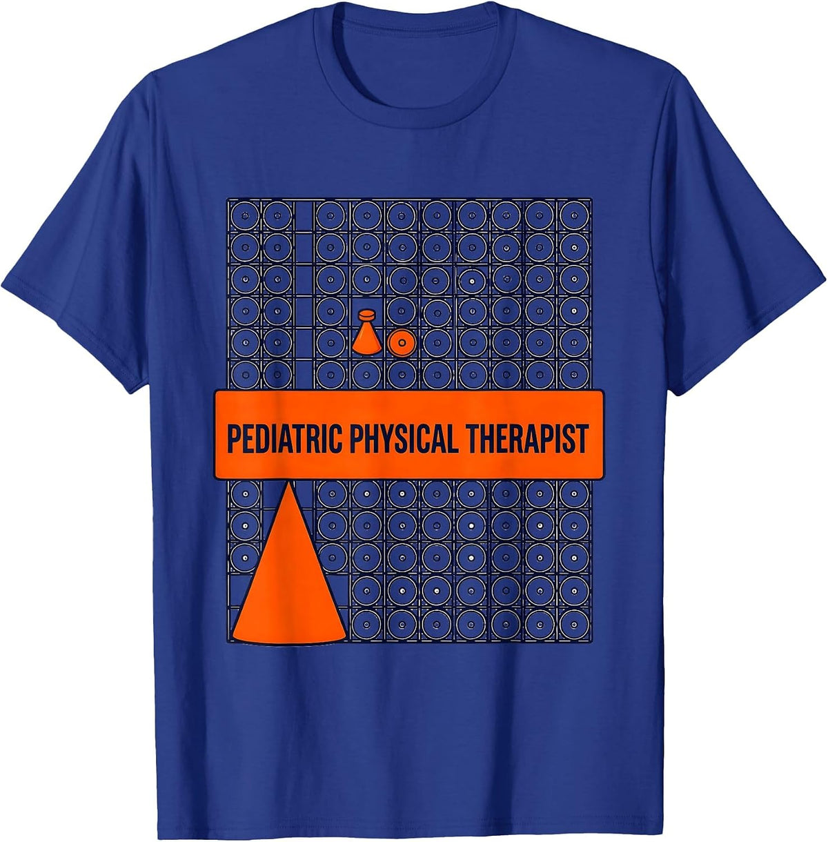 Men's Pediatric Physical Therapist Geometric OT PT Student T-Shirt - Royal Blue