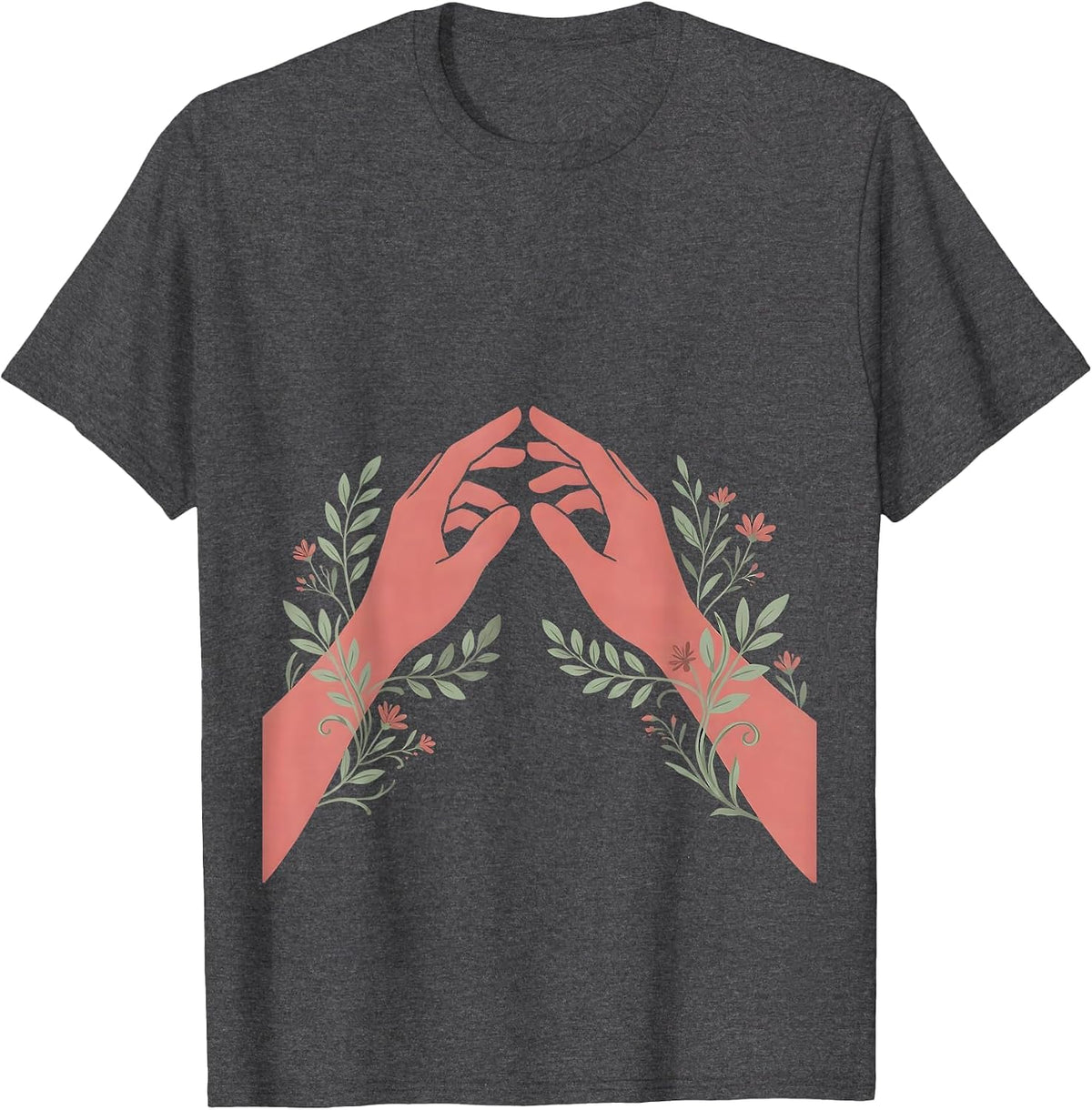 Reaching Hands Suicide Prevention Awareness Design T-Shirt - Dark Heather Grey