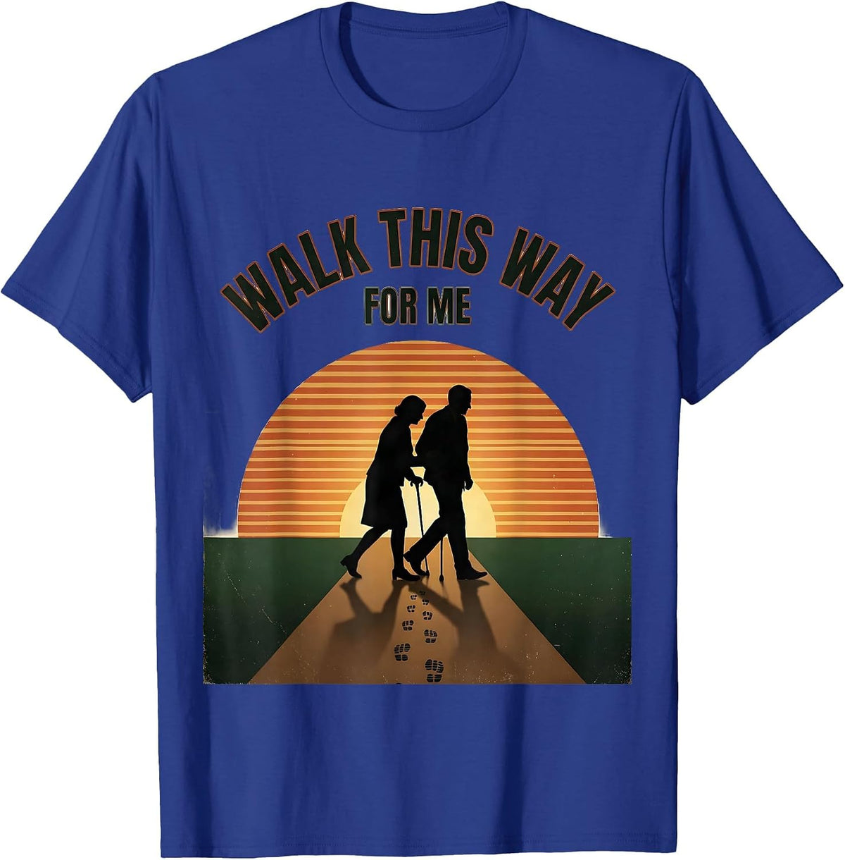 Men's Walk This Way For Me Vintage Funny Physical Therapist Gift T-Shirt - Royal Blue