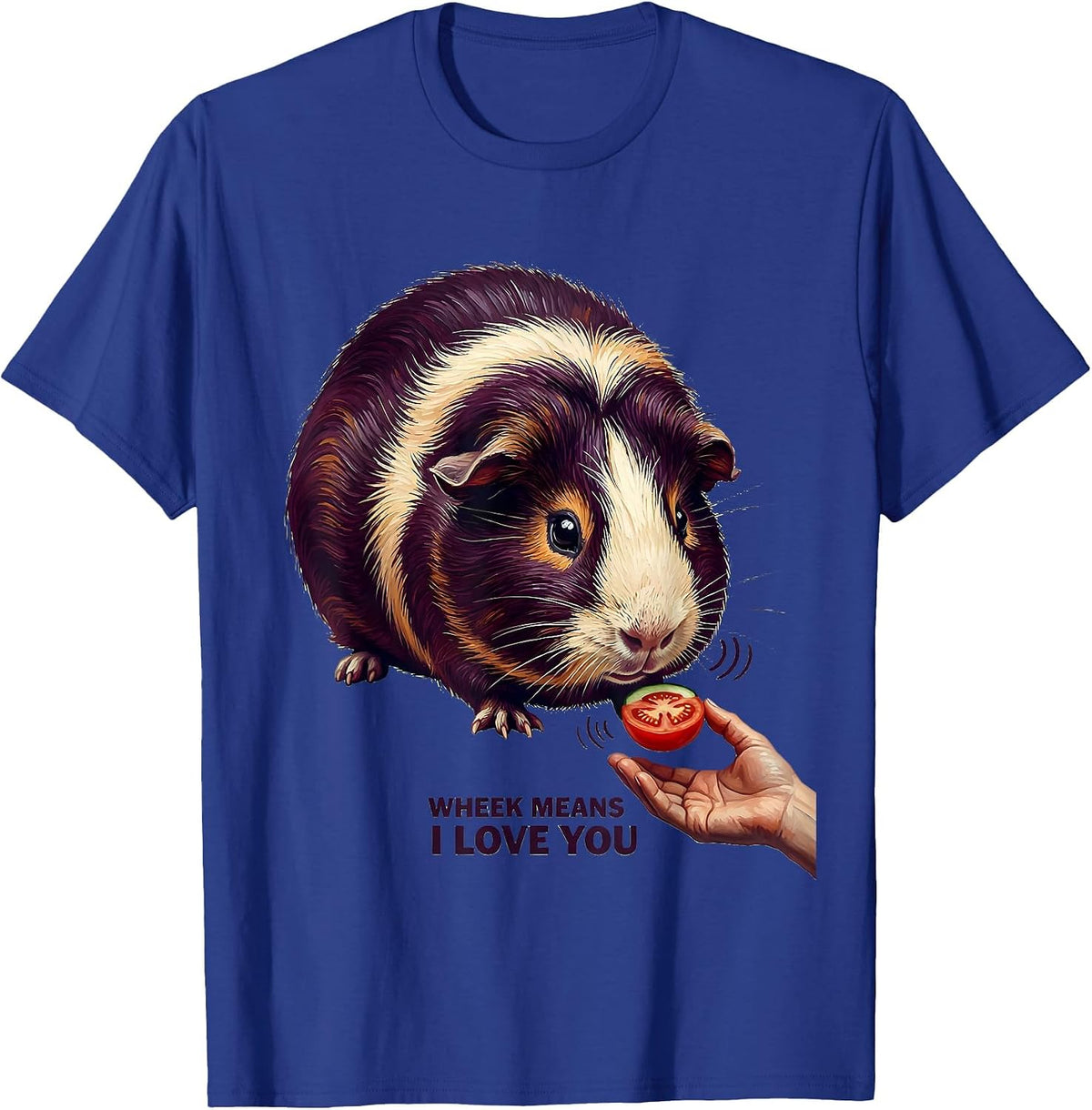 Wheek Means I Love You Funny Guinea Pig Lover Pet Pig Humor T-Shirt - Royal Blue