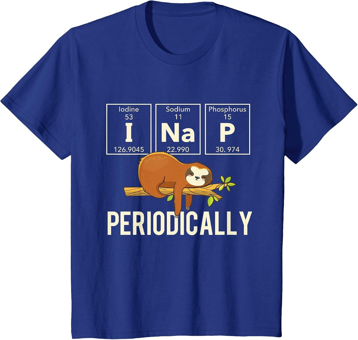 Periodically - Sleeping Sloth Zookeeper Animal Nature Lover T-Shirt - Royal Blue