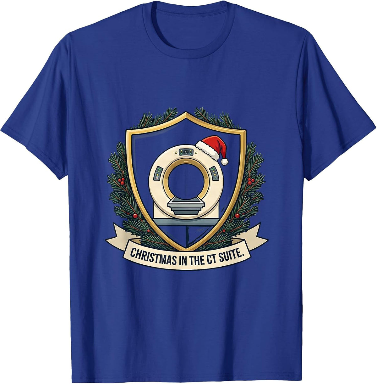 Men's Christmas In The CT Suite Radiology Tech Humor Christmas T-Shirt - Royal Blue