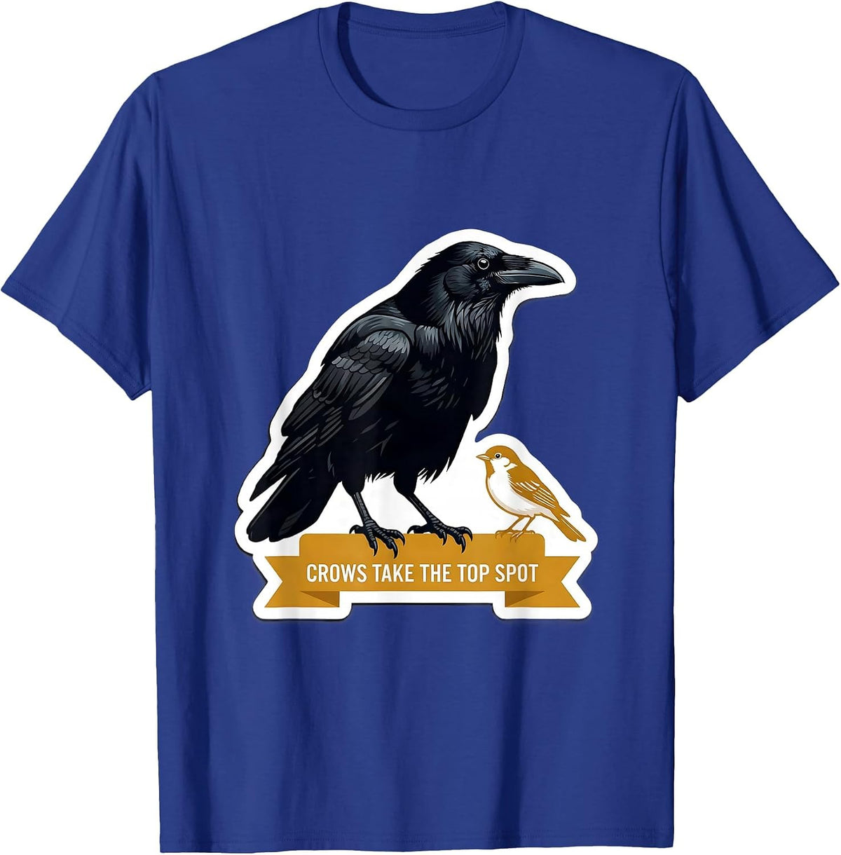 Men's Crows Take The Top Spot Dark Humor Bird Lover Gift T-Shirt - Royal Blue