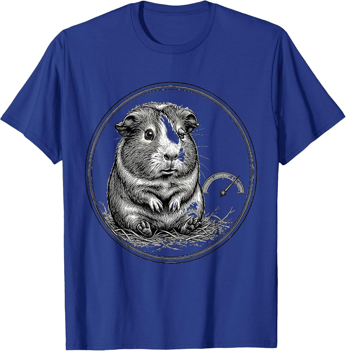 Guinea Pig Exhausted Badge Sarcastic Meme Humor T-Shirt - Royal Blue