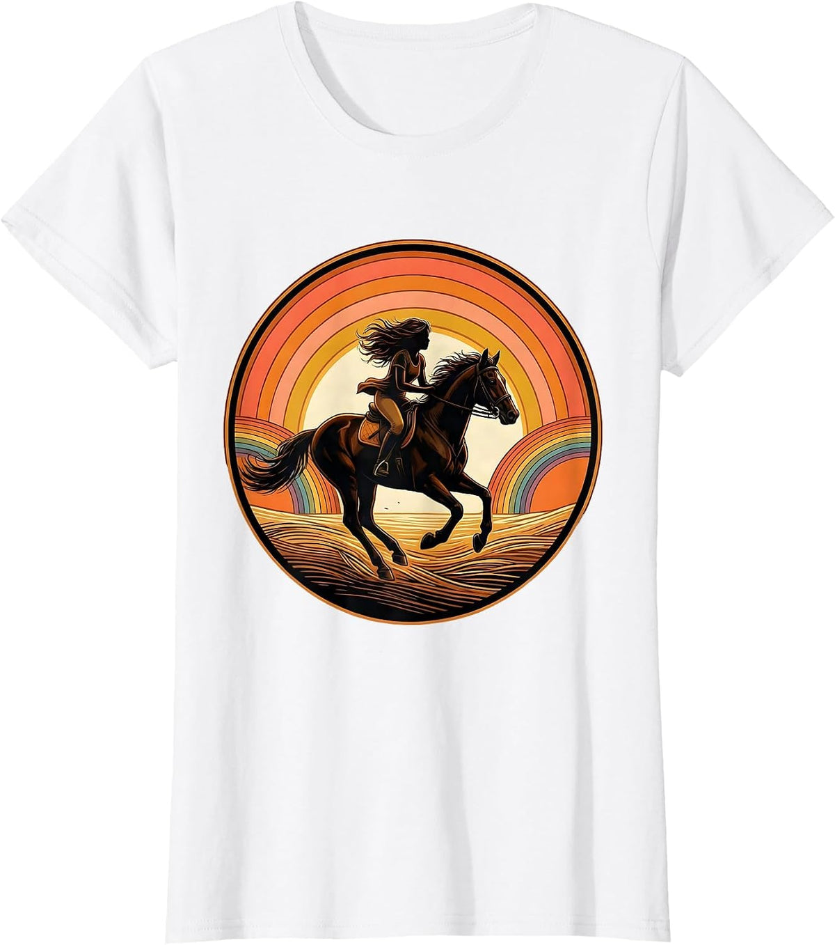 Girls Will Be Girls Horse Riding Graphic Tee T-Shirt - White