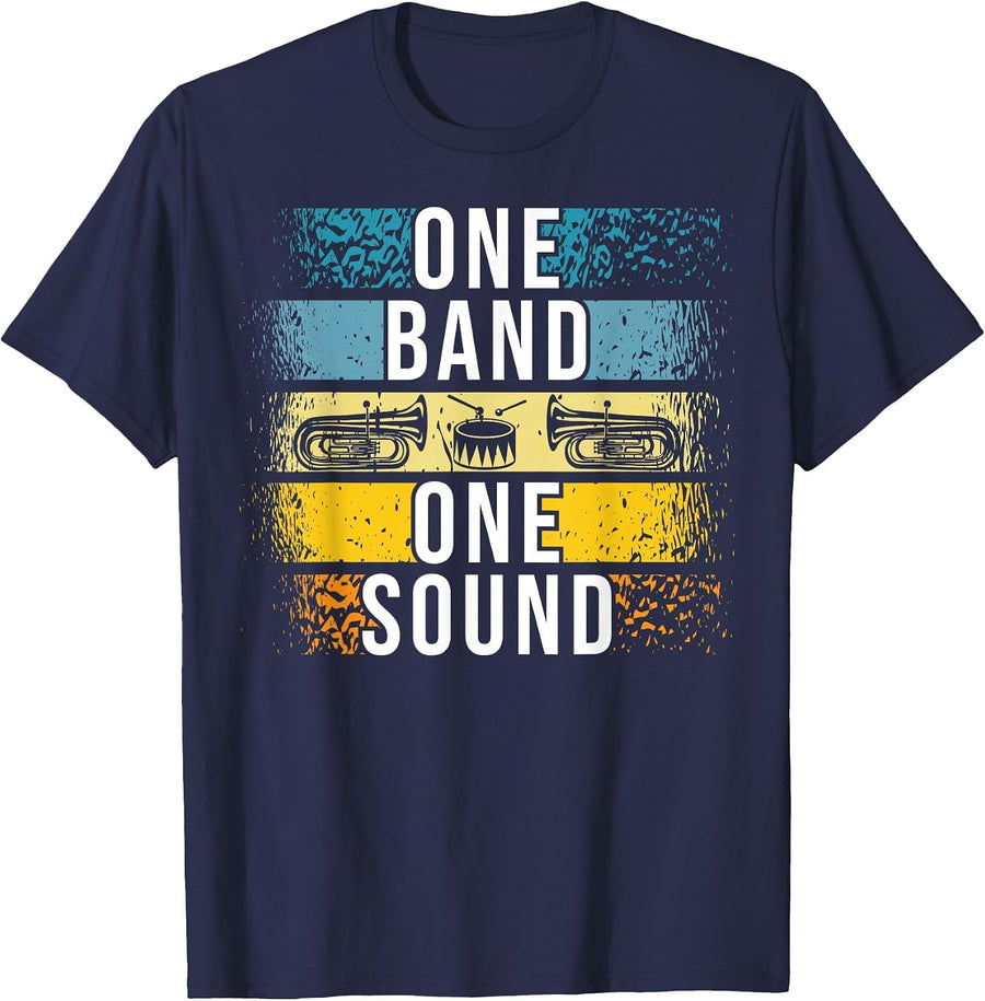 One Band One Sound Marching Band T-Shirt - Navy Blue