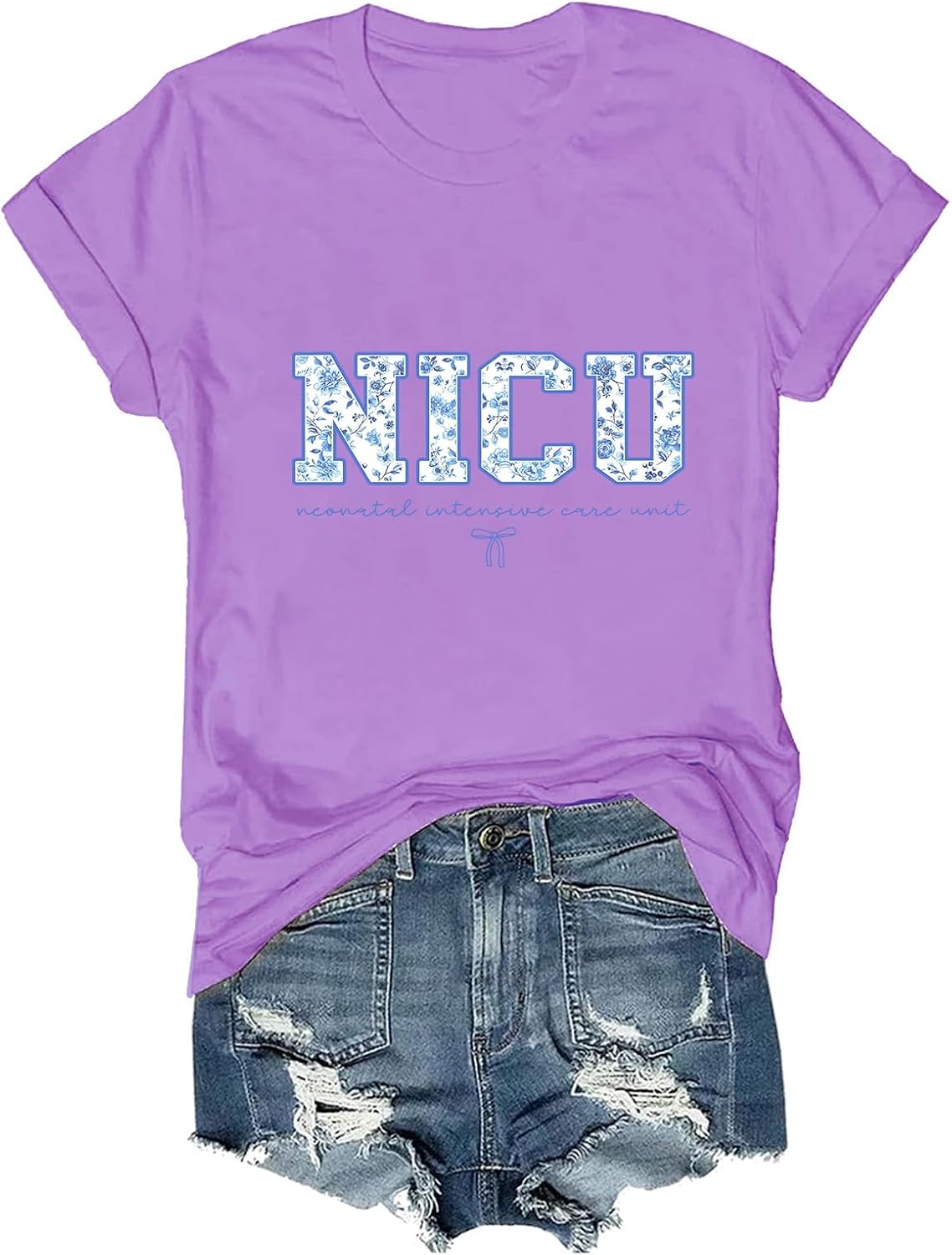 NICU Nurse Shirt Neonatal Intensive Care Unit T-Shirt Nurse Life Tee - Purple