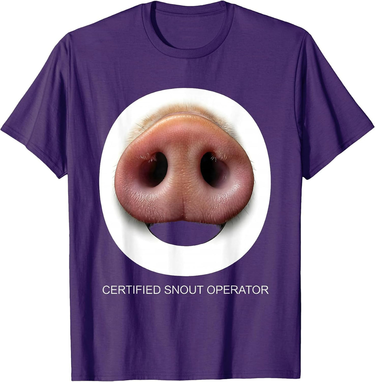 Men's Certified Snout Operator Funny Guinea Pig Lover Pet T-Shirt - Purple