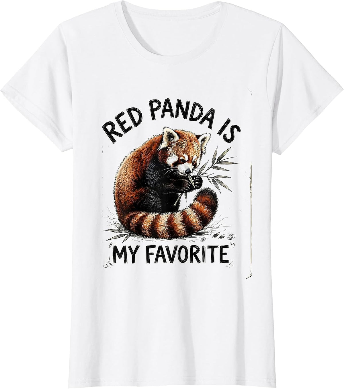 Red Panda Is My Favorite Funny Cute Panda Lover Humor T-Shirt - White