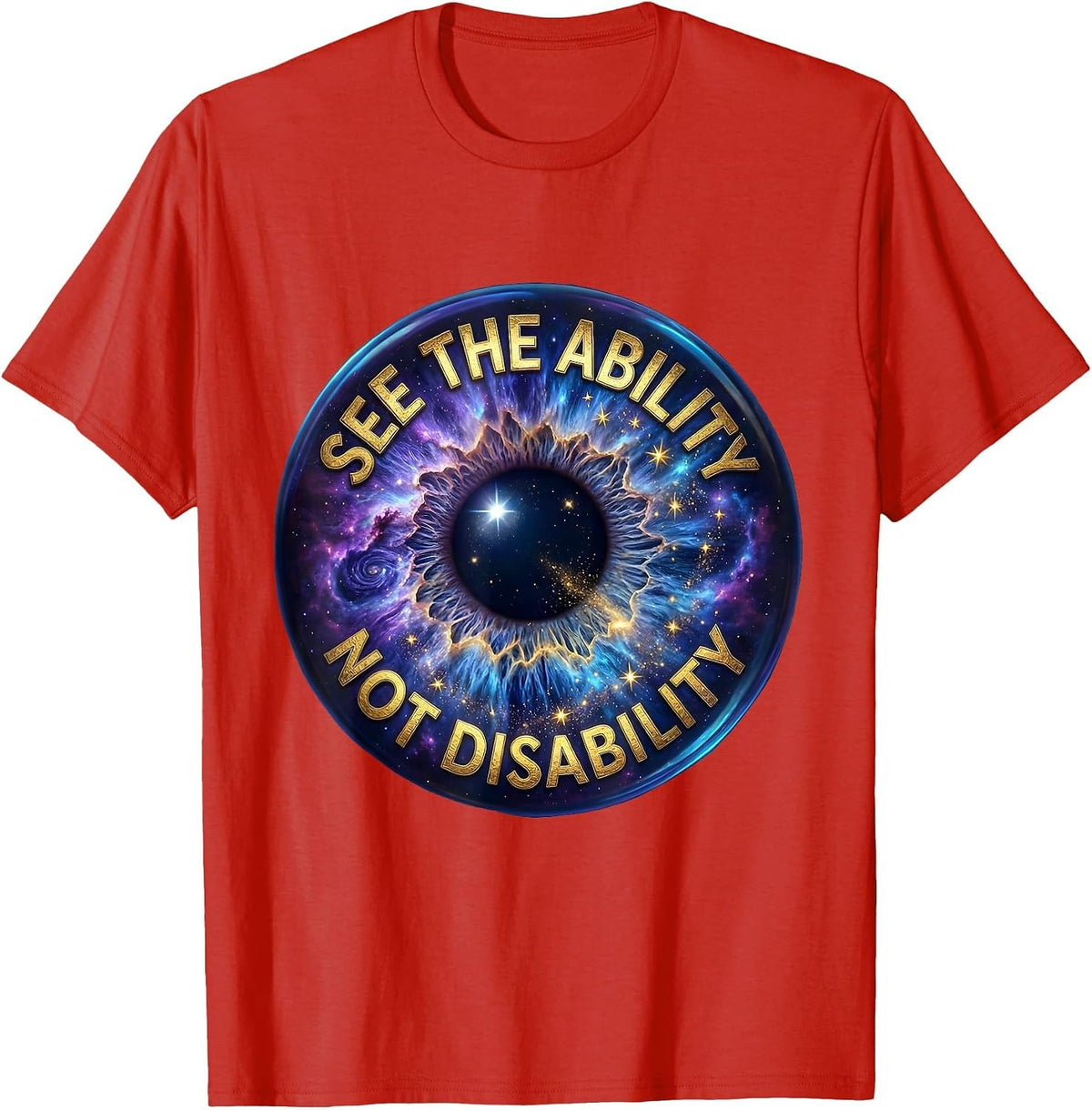 Men's See The Ability Not Disability Special Ed Teacher T-Shirt - Red