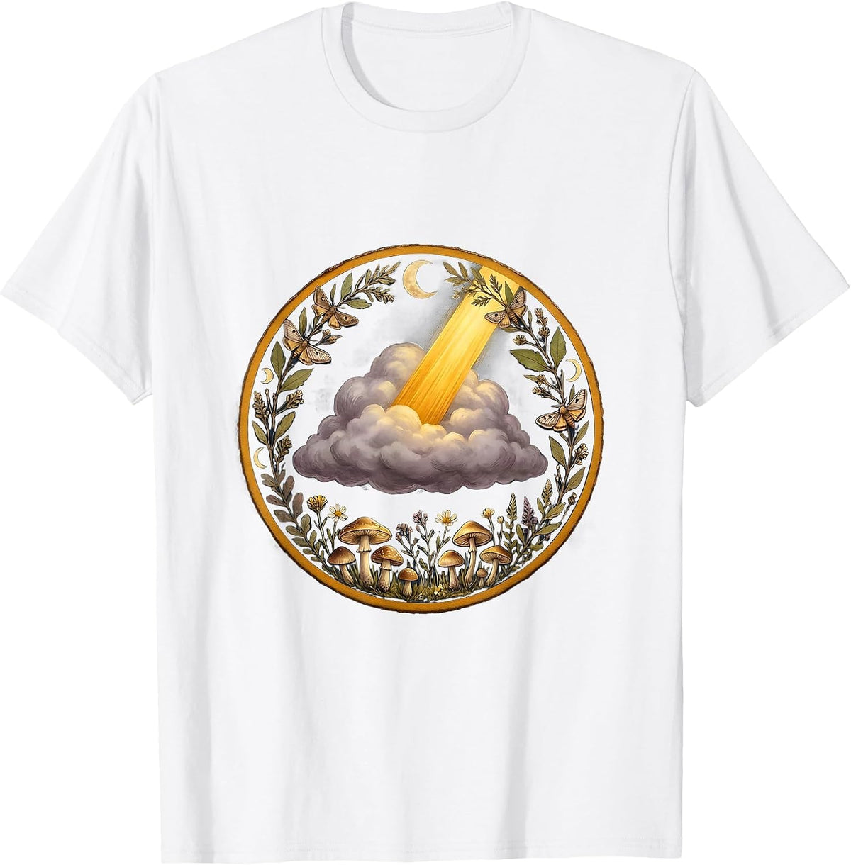 Men's Suicide Prevention Storm Cloud Ray of Hope Graphic T-Shirt - White