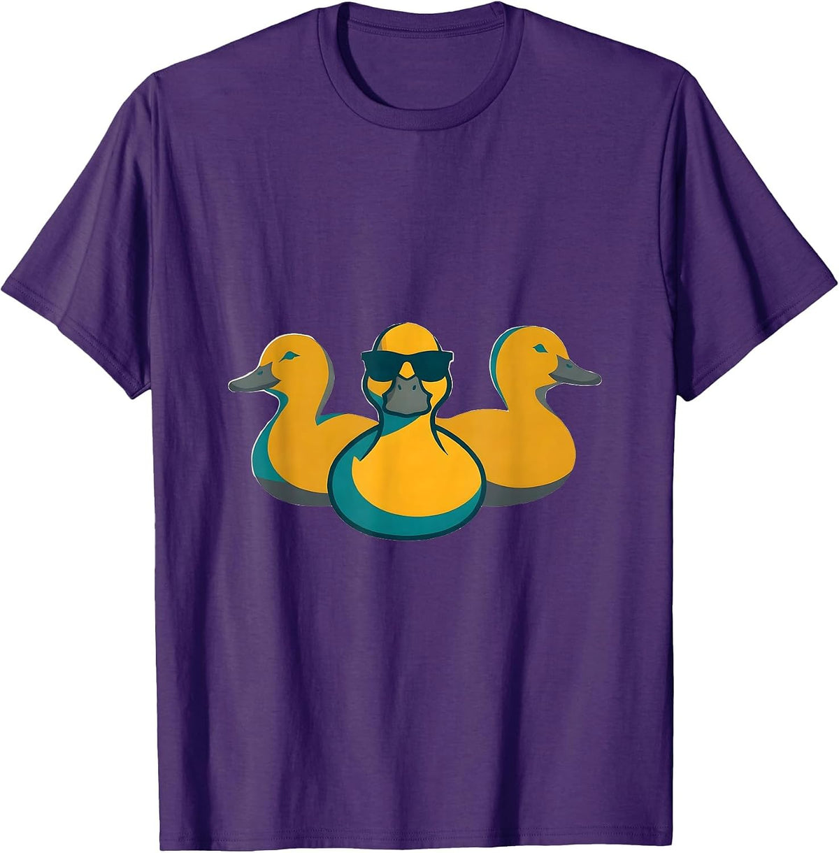 Men's Sunglasses Duck Flat Vector Funny Animal Lover Gift T-Shirt - Purple
