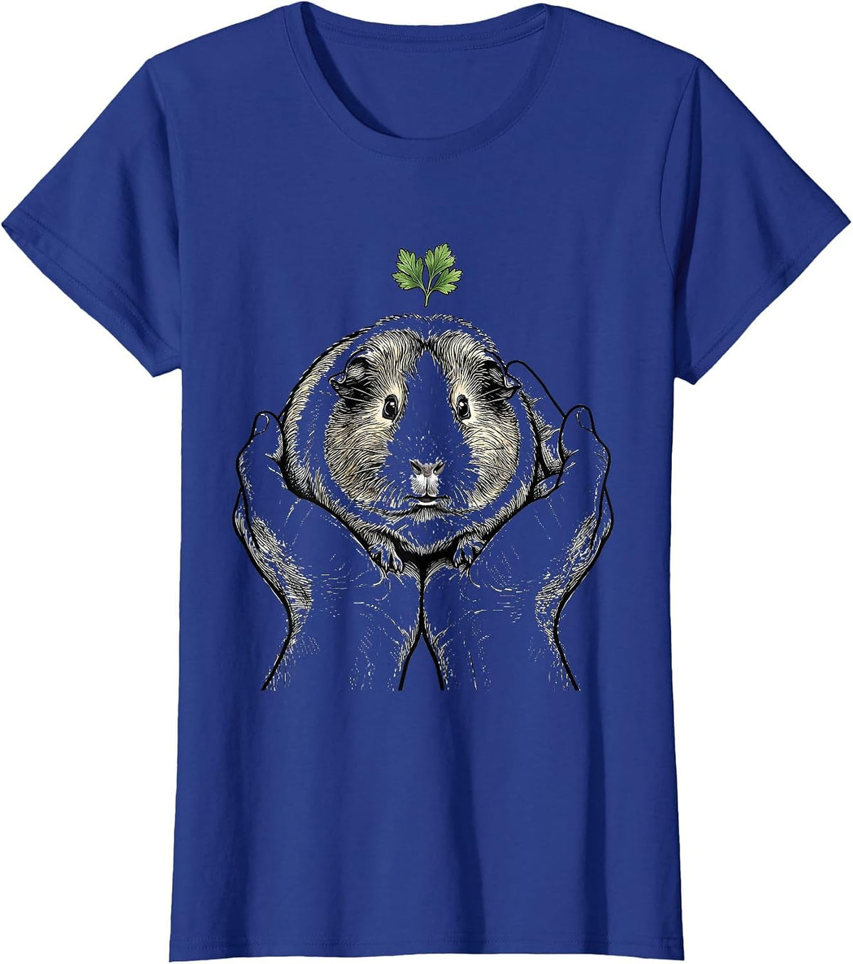 Women's Guinea Pig Hands Cute Pet Lover Gift T-Shirt - Royal Blue