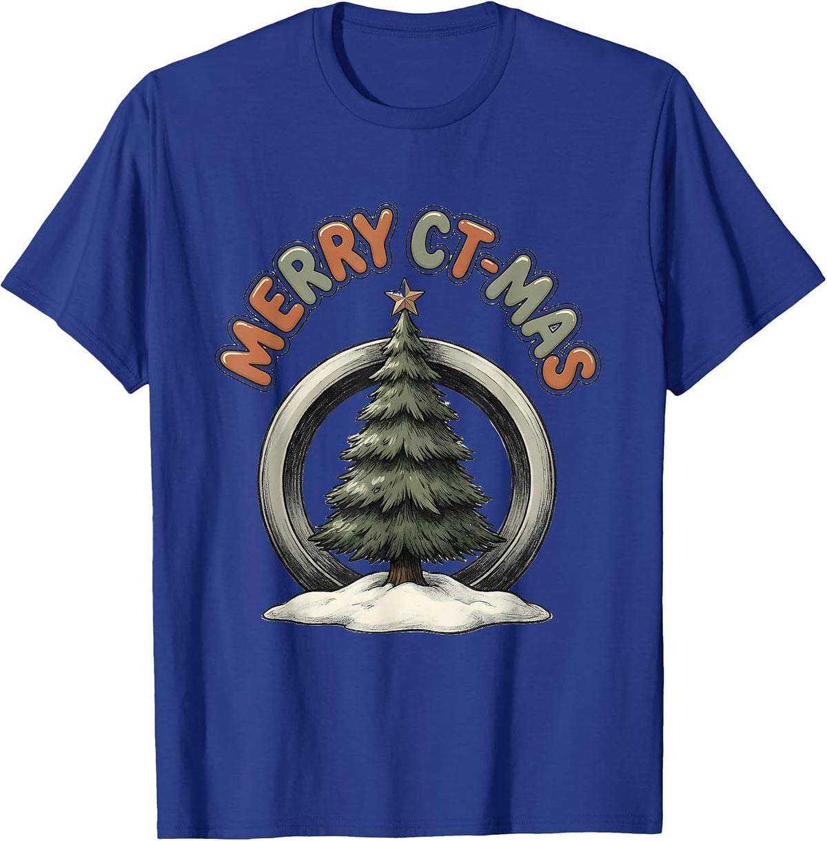 Merry CT-mas Funny Radiology Tech Christmas CT Scan Humor T-Shirt - Royal Blue
