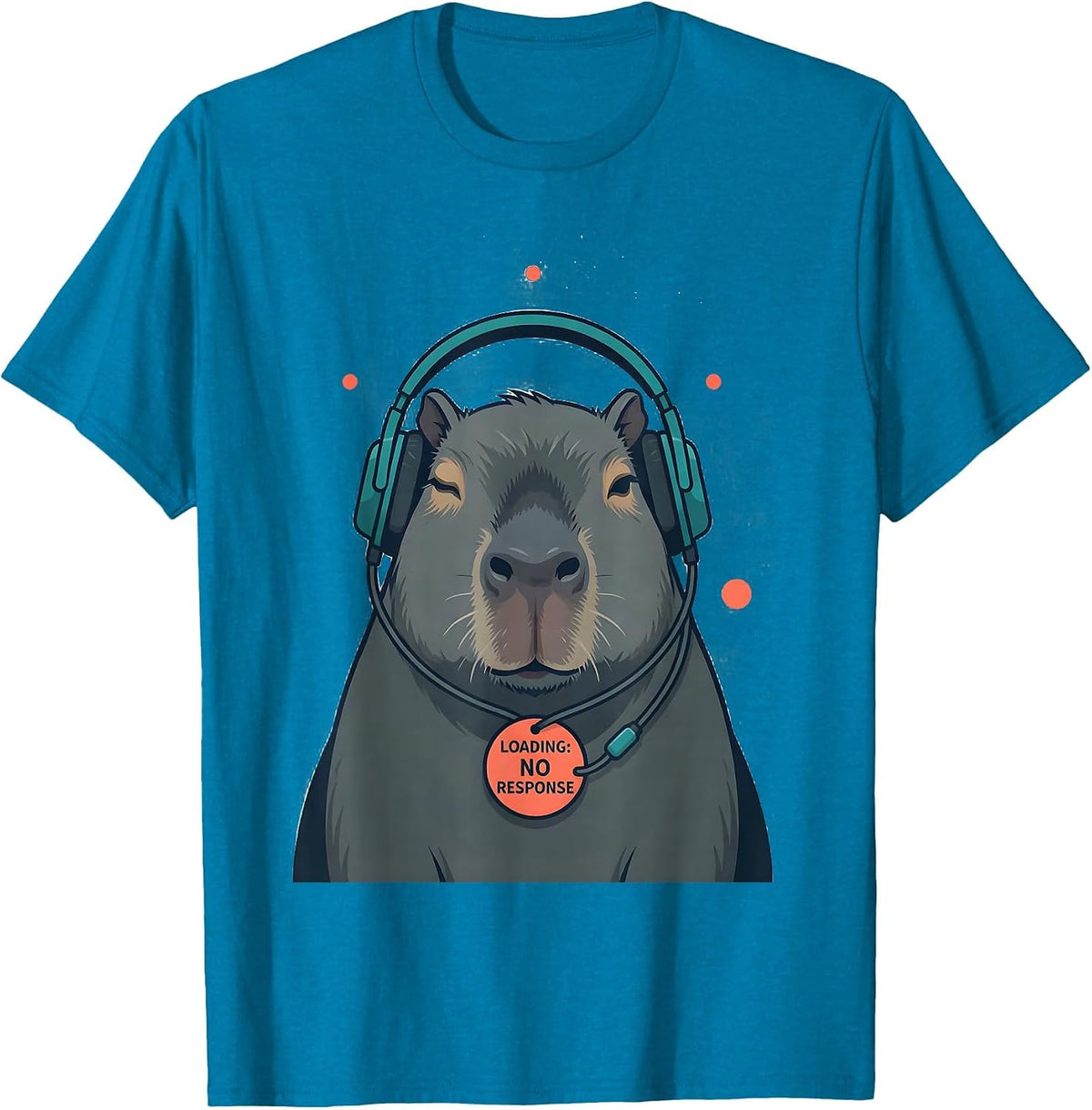 Loading: No Response Funny Capybara Gamer Meme Humor T-Shirt - Sapphire Blue