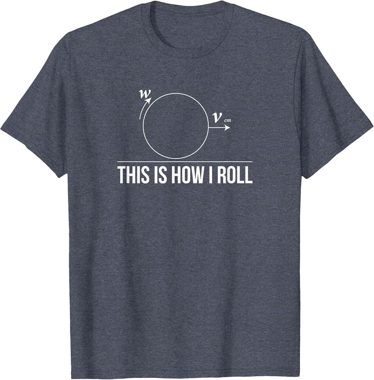This is How I roll Sarcasm Novelty Shirt Math Funny Math T-Shirt - Heather Blue