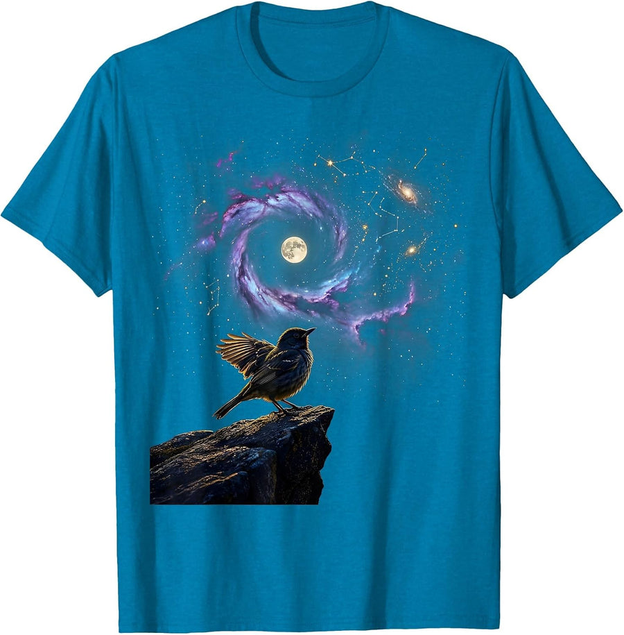 Suicide Awareness Clipped Wings Bird Cliff Design T-Shirt - Sapphire Blue