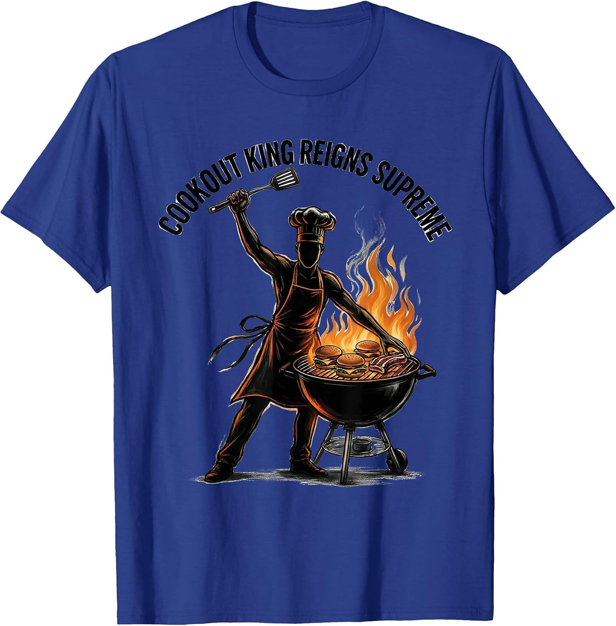 Cookout King Labor Day Celebration Feast Design T-Shirt - Royal Blue