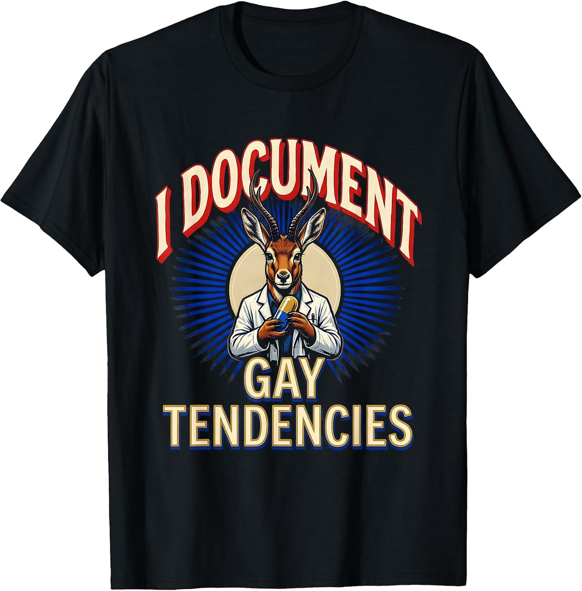 Men's I Document Gay Tendencies Funny Bootleg Meme Humor Queer T-Shirt - Black