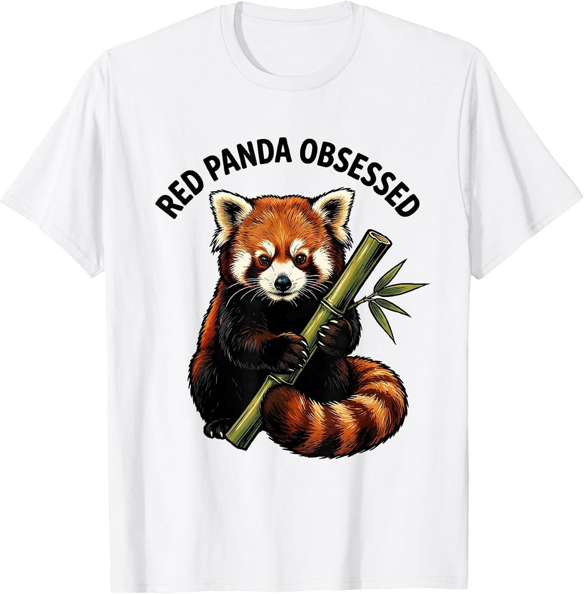 Men's Red Panda Obsessed Funny Cute Panda Lover Animal Humor T-Shirt - White