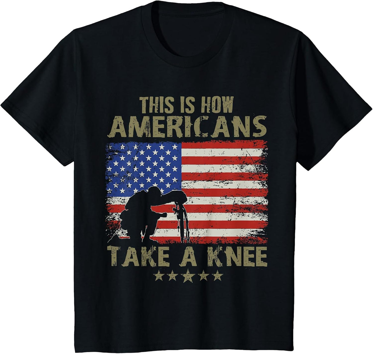 This is How Americans take a Knee T-Shirt - Black