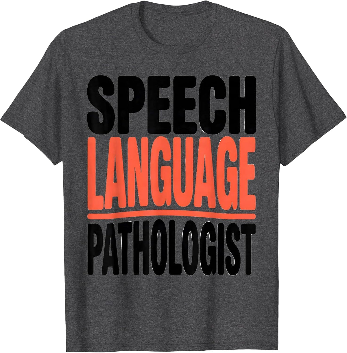 Men's Speech Language Pathologist Retro Floral SLP Therapist T-Shirt - Dark Heather Grey