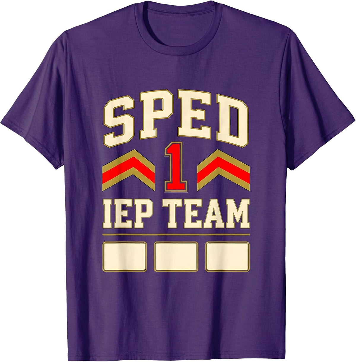 SPED IEP Team Sports Special Education Teacher Squad Pride T-Shirt - Purple