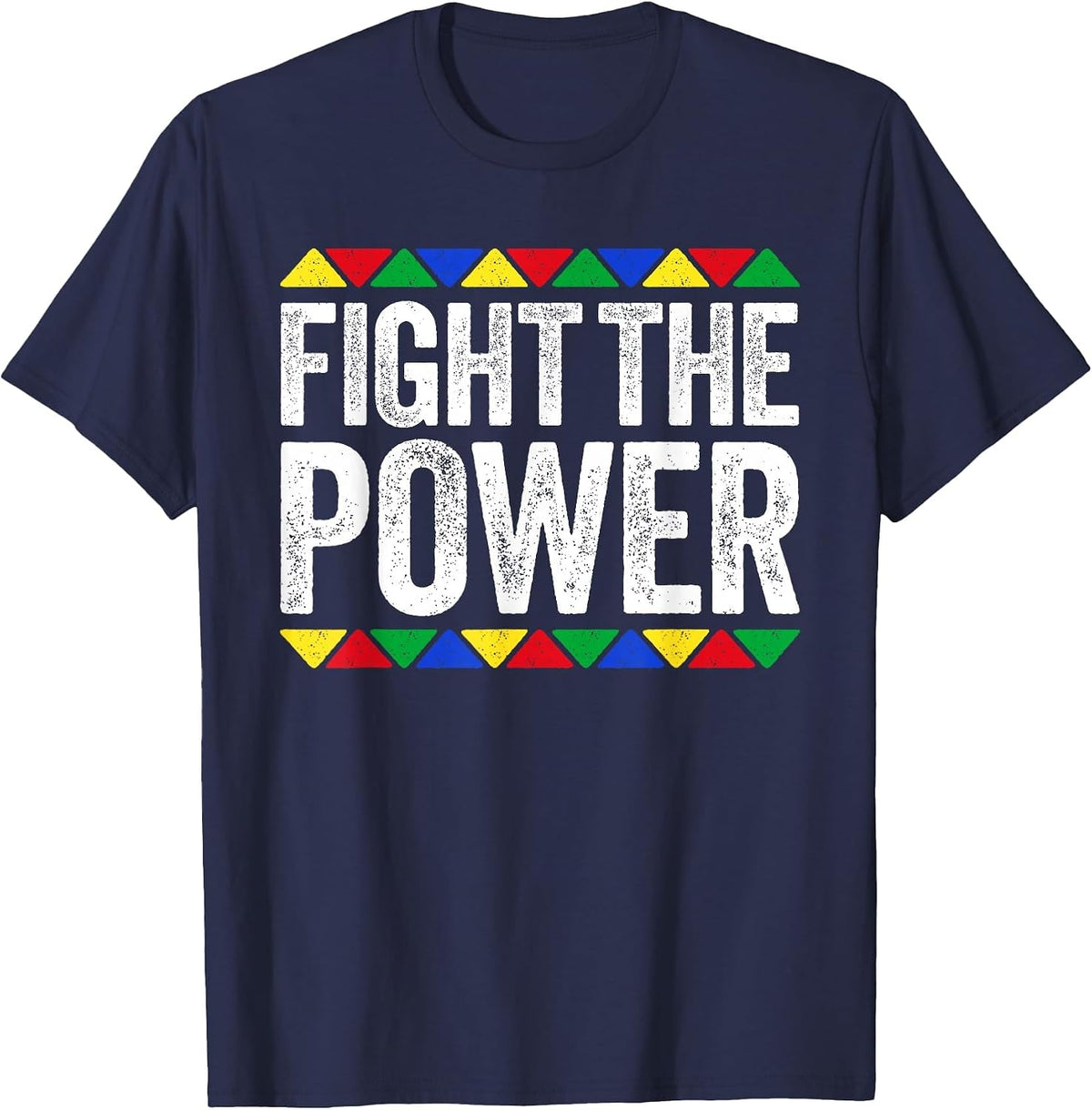 Fight The Power Shirt Black History Month T-Shirt - Navy Blue