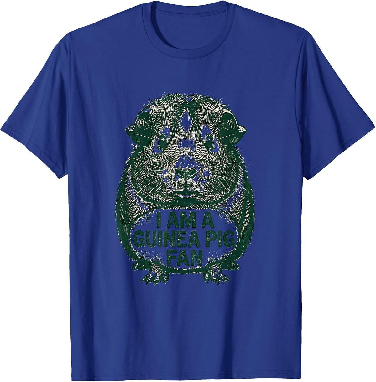 I Am A Guinea Pig Fan Funny Pig Lover Rubber Stamp Humor T-Shirt - Royal Blue