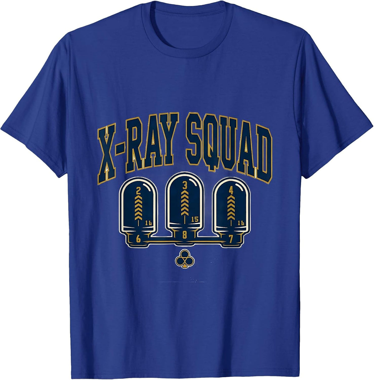 X-Ray Squad Sports Radiology Tech Rad Tech Crew T-Shirt - Royal Blue