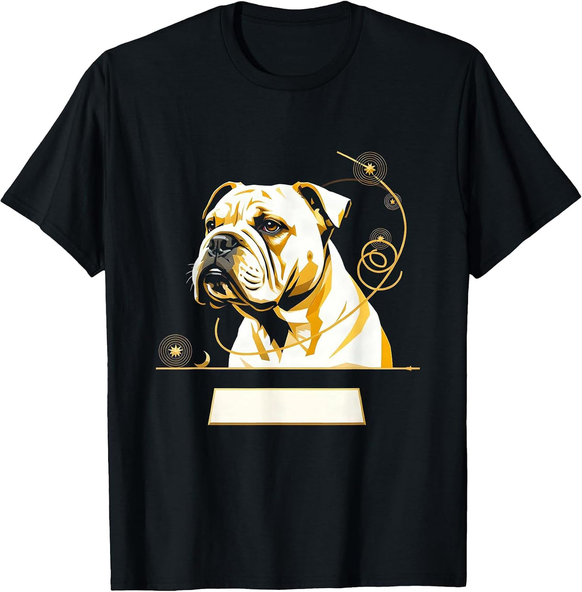 Men's Bull Terrier Van Gogh Style Starry Night Art T-Shirt - Black