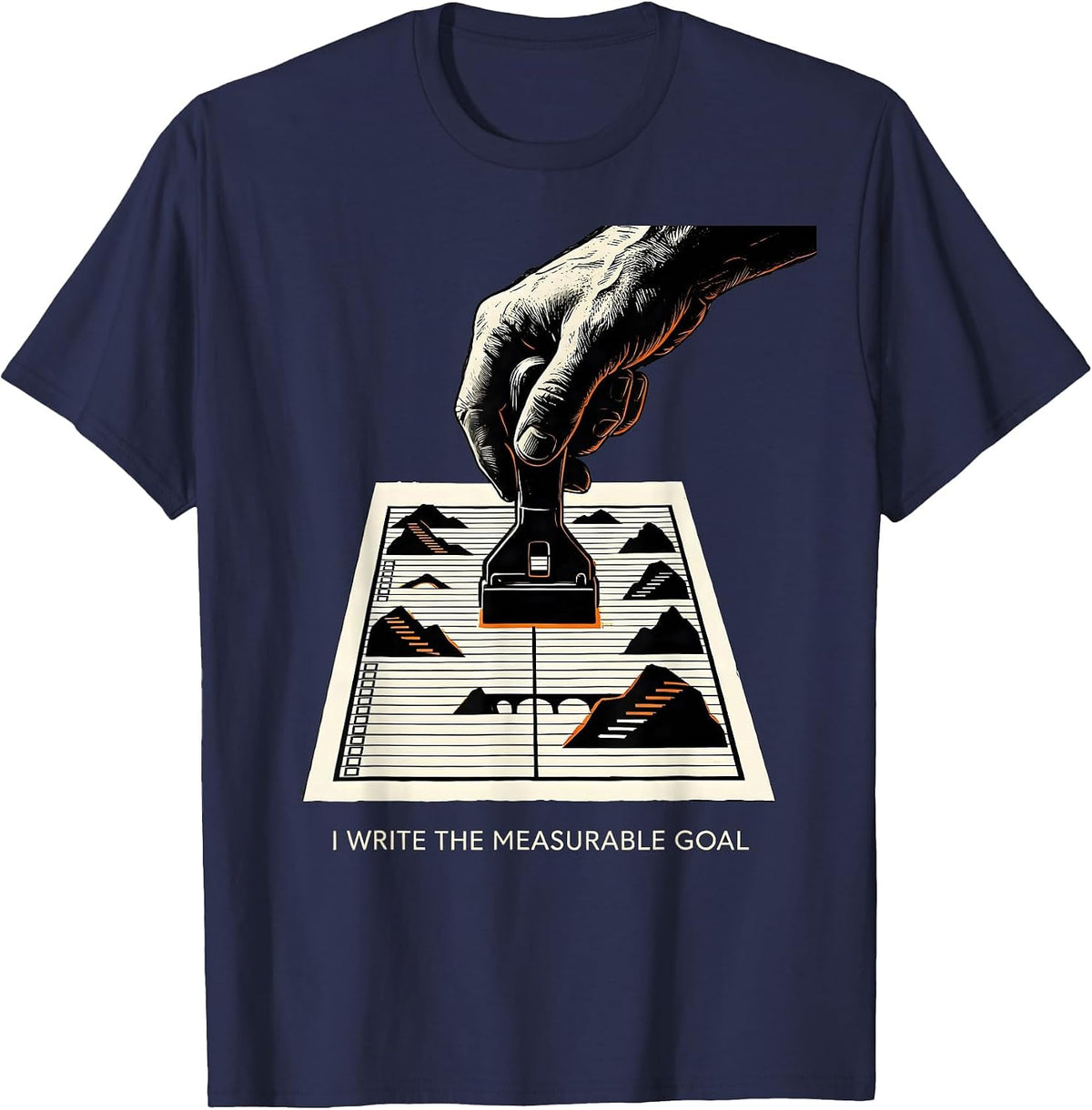 Men's I Write The Measurable Goal Funny Special Education Teacher T-Shirt - Navy Blue