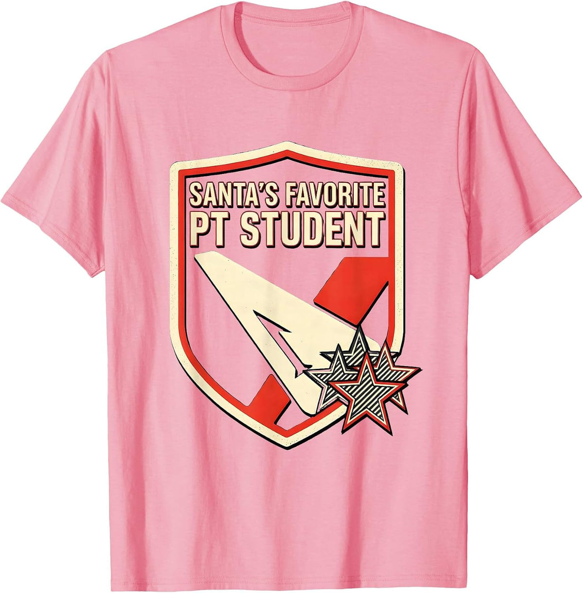 Men's Santa's Favorite PT Student Funny Physical Therapist T-Shirt - Pink