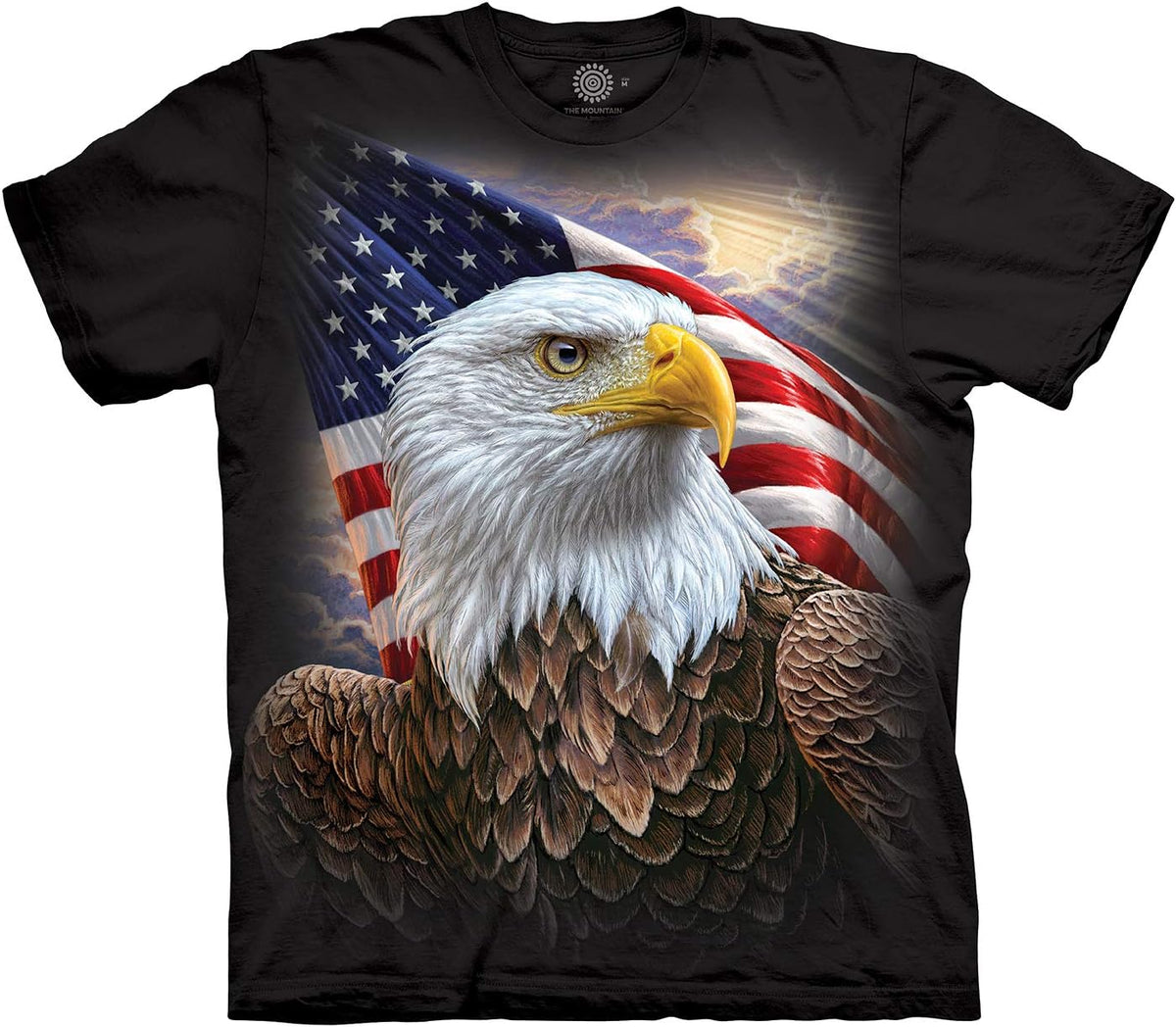 The Mountain Men's Independence Eagle T-Shirt - Black