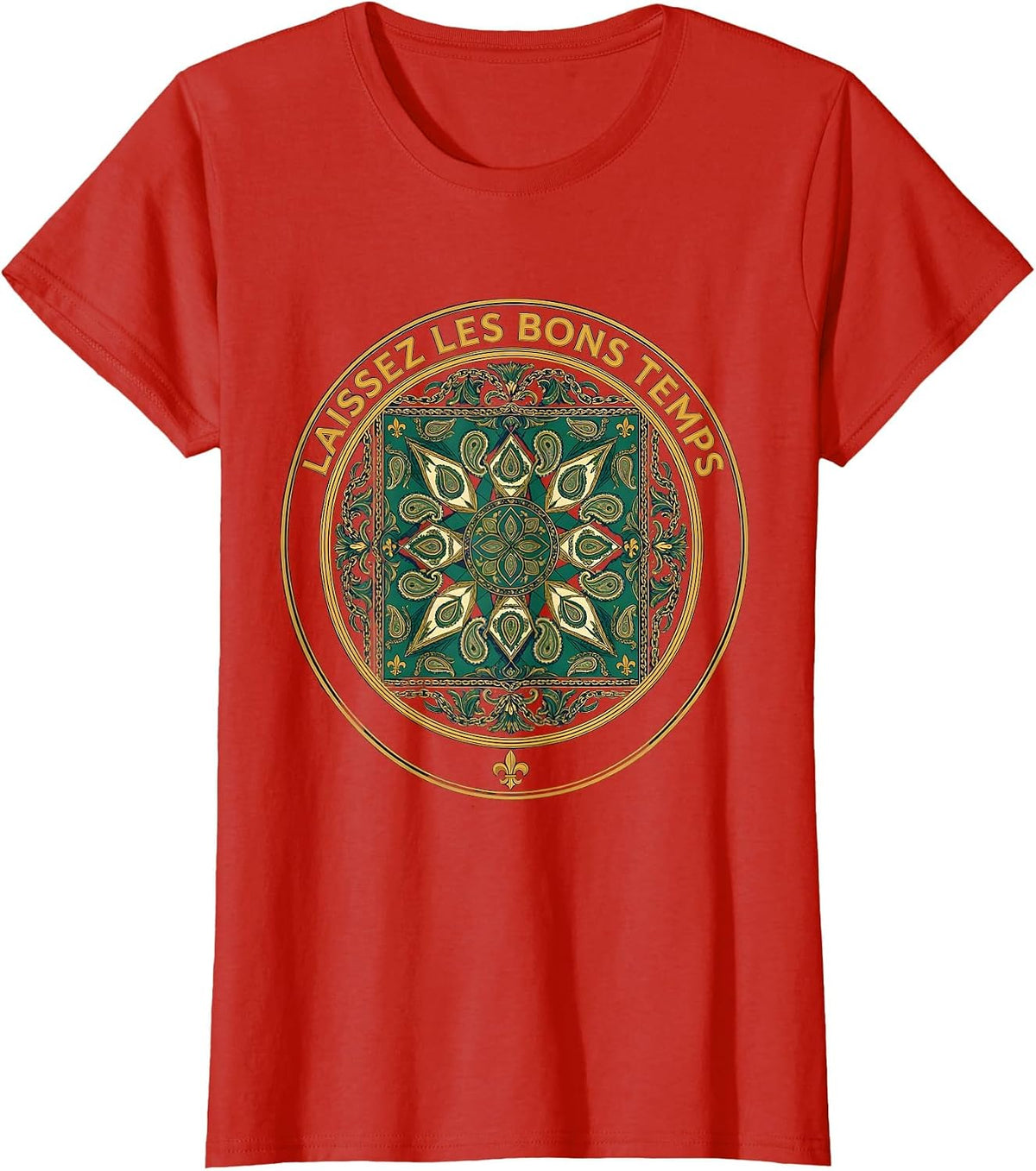 Laissez Les Bons Temps Funny Family Mardi Gras Parade T-Shirt - Red