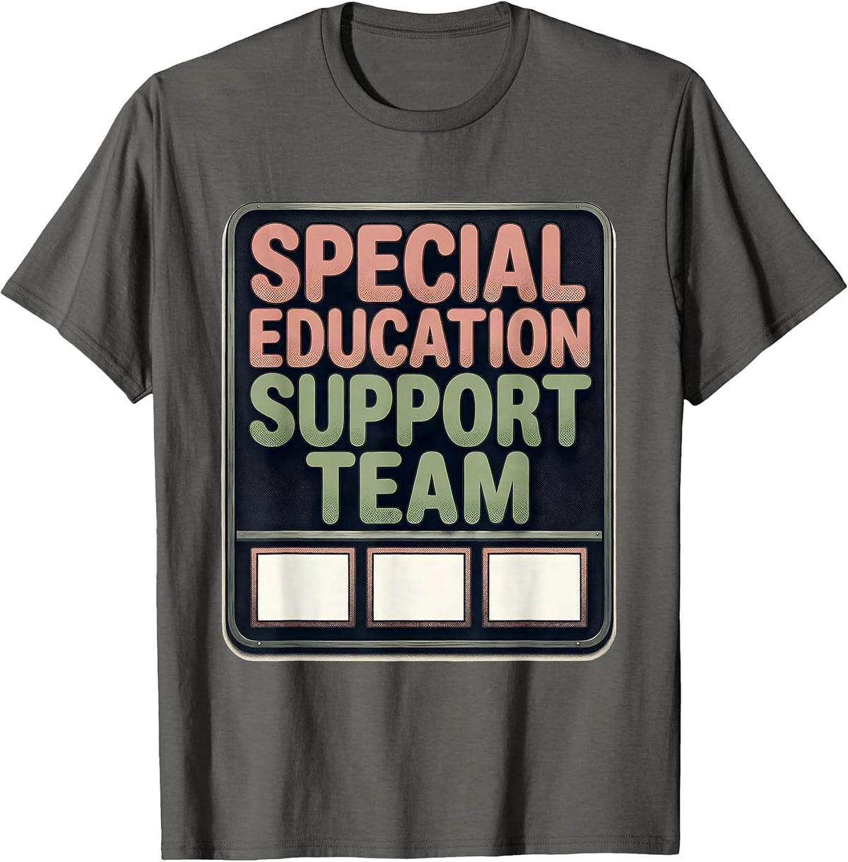 Men's Special Education Support Team Funny SPED Teacher T-Shirt - Asphalt Grey