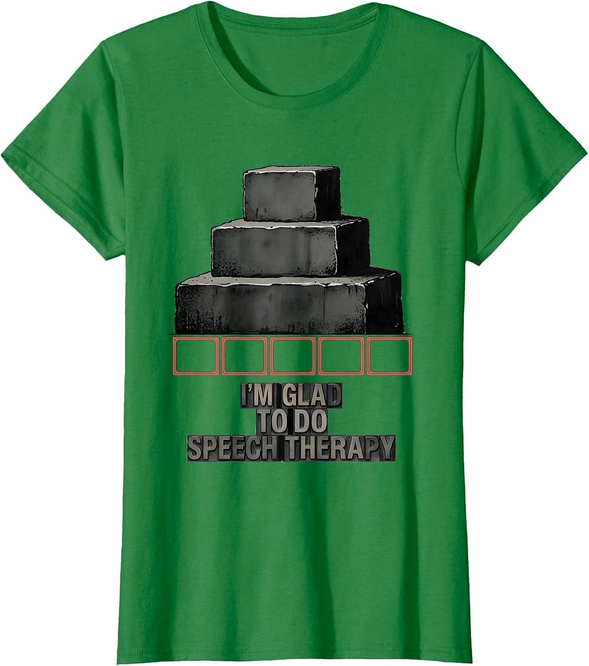 Women's I’m Glad To Do Speech Therapy Retro Groovy SLP Therapist T-Shirt - Kelly Green